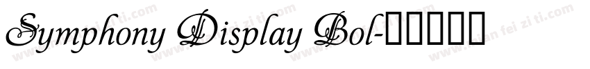 Symphony Display Bol字体转换
